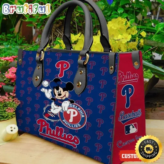 Personalized Philadelphia Baseball Team Philliess Leather Handbag Lovers Gift