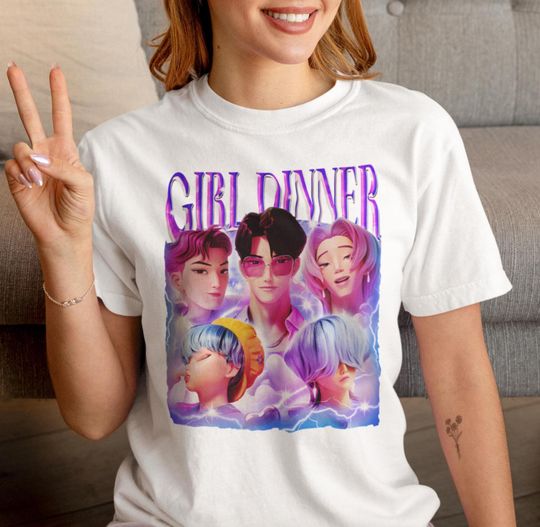 Girl Dinner Kpop Demon Hunters Tiger Shirt, Derpy the Tiger Tee