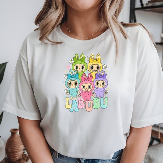 Labubu T-Shirt | Cute Pastel Character Tee | Kawaii Cartoon Graphic Shirt | Colorful Collectible Top | Adorable Anime Fan Gift