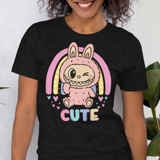 Labubu Shirt , Labubu T-Shirt , Cute Monster Shirt , Cute Labubu Shirt , Monster Shirt, Kawaii Shirt , Labubu Tee, Rainbow Labubu Shirt,