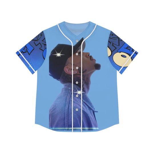 Breezy Graffiti Style Women's Baseball Jersey, Chris Brown Inspired, Streetwear Apparel, Hip Hop Fashion, Trendy Urban Clothing, Concert