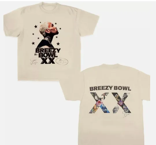 Chris Brown Breezy Bowl XX Tour Double-Sided T-Shirt