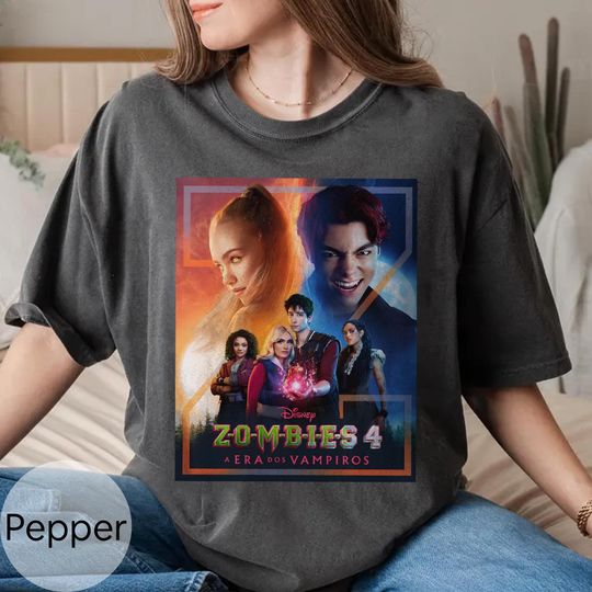 Disney Channel Zombies 4 Movie Comfort Color Shirt, Disney Zombies Poster 2025 Tee, Zed and Addison, Victor and Nova, Disney Family Trip Tee