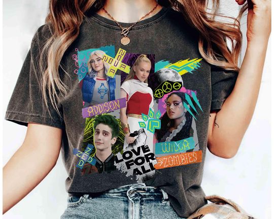 Disney Channel Zombies 4 Movie Characters Shirt, Disney Zombies Poster 2025 Tee, Zed and Addison, Victor and Nova Shirt, Disneyland Trip Tee