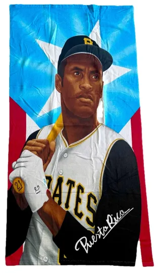 Roberto Clemente PUERTO RICO  Beach Towel 30” X 60”