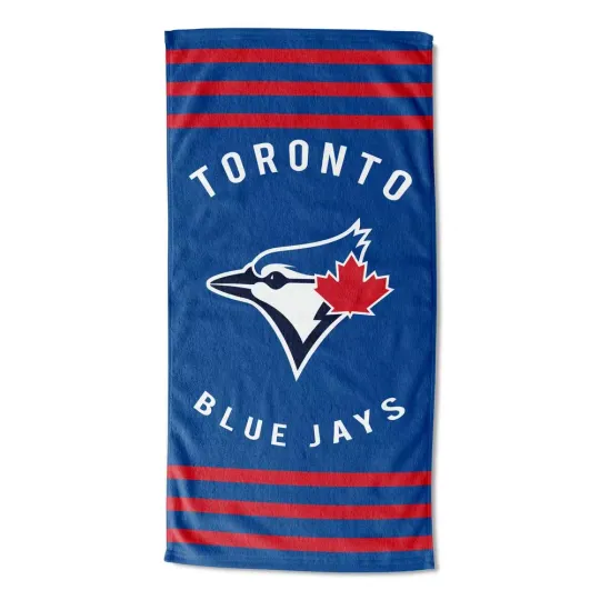 Blue Jays Stripes Multi Colored Beach Towel