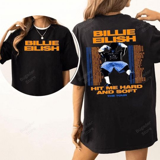 Hit Me Hard and Soft Billie Eilish Tour 2025 Double Sided T-Shirt Vintage Grunge Graphic Tee