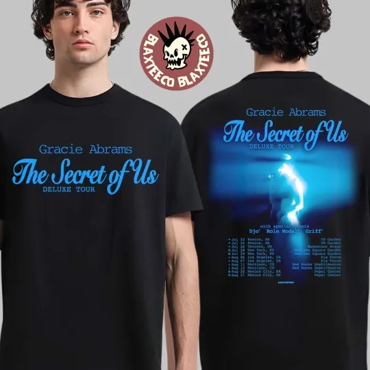 Gracie Abrams The Secret Of Us 2025 Tour Double Sided T-Shirt