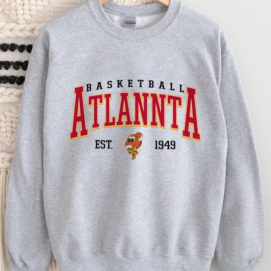 Vintage Atlanta Basketball Sweatshirt, Atlanta Basketball, Vintage Basketball Fan Shirt,Atlanta City Shirt,Basketball Unisex Tee