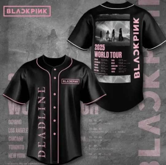 Blackpink 2025 World Tour Baseball Jersey