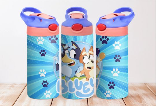 BlueyDad 12oz Flip Top Kids Tumbler