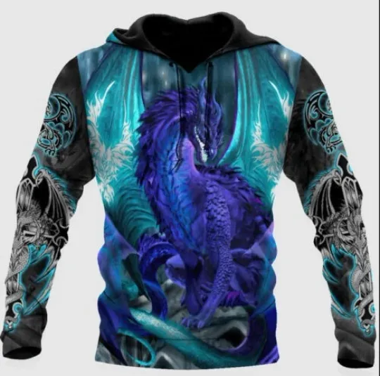 Purple Dragon Tattoo 3D HOODIE All Over Print Gift Best Price