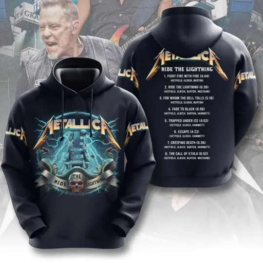 MET Band 3D Hoodie Unisex Rock Apparel Gift Tee for Hard Rock Music Fans