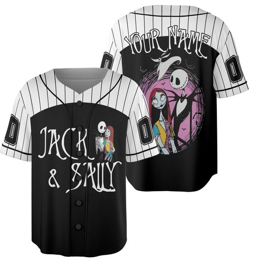 Personalized Disney Sally The Nightmare Before Christmas Baseball Jersey, Custom Sally Halloween Jersey, Disneyland Family Trip Shirt