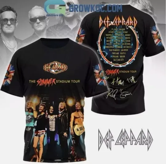 Def Leppard The Summer Tour All The Venue 2024 3D T-Shirt