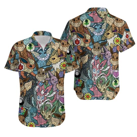 PKM Stained Glass Hawaiian Shirt For Mens