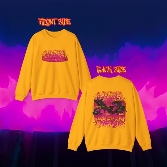 Saja Boys Double Sided Sweatshirt - Your Idol Name Edition, Jinu, Baby, Romance, Abby, Kpop Demon Hunters