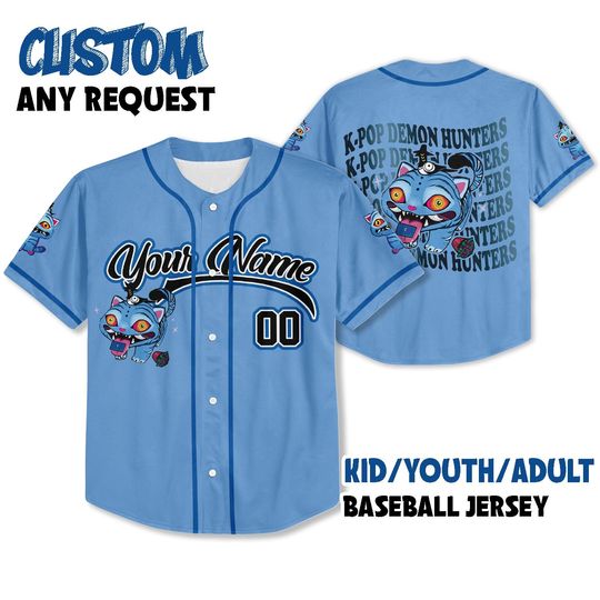 Demon Hunter Tiger Baseball Jersey, Hunters Tiger fan, Kpop Saja Boys Shirt, Kpop Demon Hunters