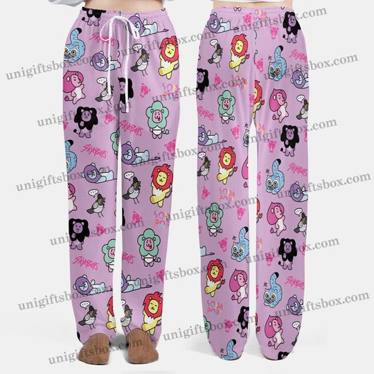 Kpop Demon Hunter Saja Boys Pajama Pants | Soda Pop Saja Friends Sleepwear | Cute Cartoon Lounge Pants | Gift for Kpop Fans | Jinu Baby Saja
