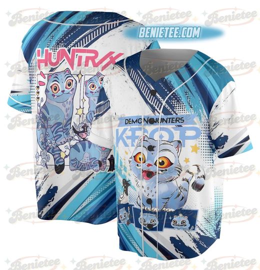 Demon Hunter Tiger Baseball Jersey, Derpy the Tiger And Bird Demon Hunter Tiger Jersey, Hunters Tiger fan, Kpop Saja Boys