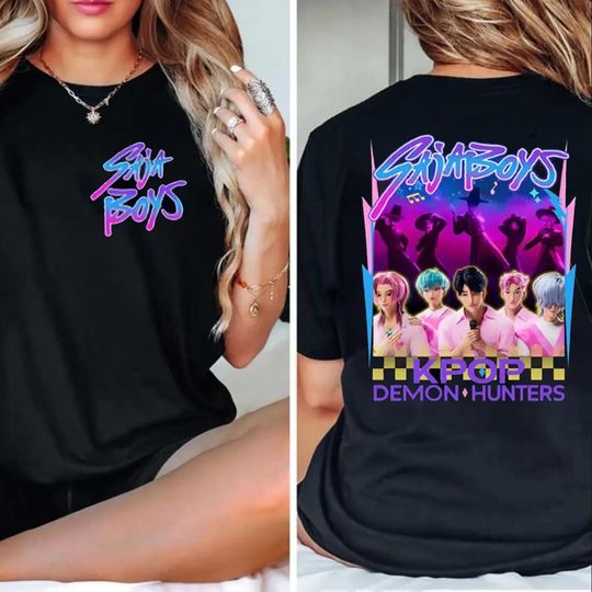Kpop Demon Hunter Saja Boys shirt, Saja Boys Fan Gifts , Huntrix Kpop Idol Shirt, Kpop Anime Shirt, Demon Hunter Merch, Kpop Fan Tee