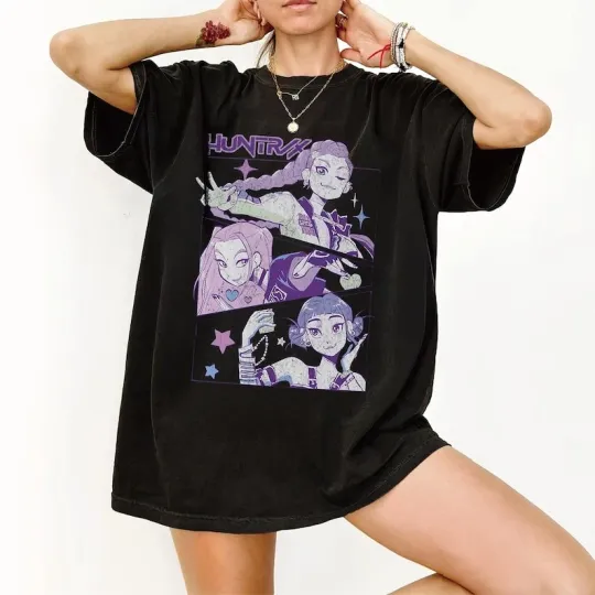 Kpop Demon Hunters Shirt - Comfort Colors Huntrix Tee, Mira, Rumi, Joy Fan Shirt