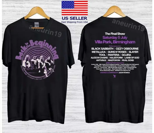 SALE!! Black Sabbath Back To The Beginning In Birmingham On July 5 2025 T-Shirt
