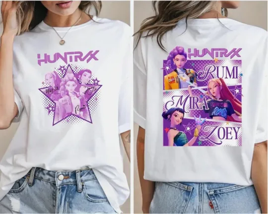 Kpop Demon Hunters Shirt, Saja Girls Shirt, Rumi, Mira, Joey Demon Hunter Tee