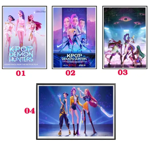 K-POP Demon Hunters - HUNTRIX - Zoey, Rumi, Mira - Poster