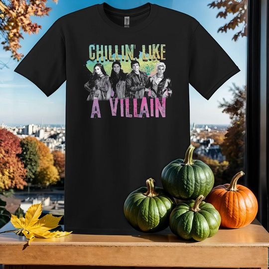disney descendants chillin like T-Shirt Tshirt T Shirt Hoodie Unisex Men Women Kids (S-5XL) | Gildan Top for Boys & Girls SY368