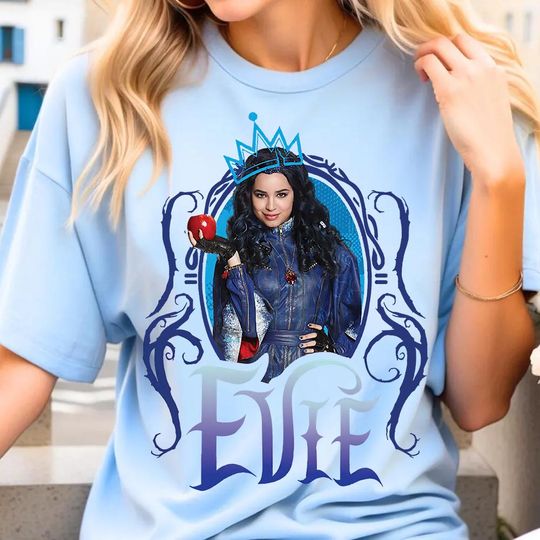 Disney Descendants Evie Poison Apple Graphic Design Shirt, Comfort Color, Disneyland Family Matching Shirt, Epcot Theme Park Gift Shirt