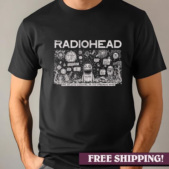 Vintage Radiohead T shirt, Gift for Him, Men, Women, Unisex Tee