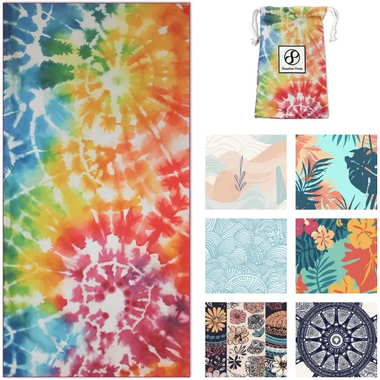 Microfiber Beach Towels - Soft & Lightweight - Absorbent Quick Dry Sand Free ...