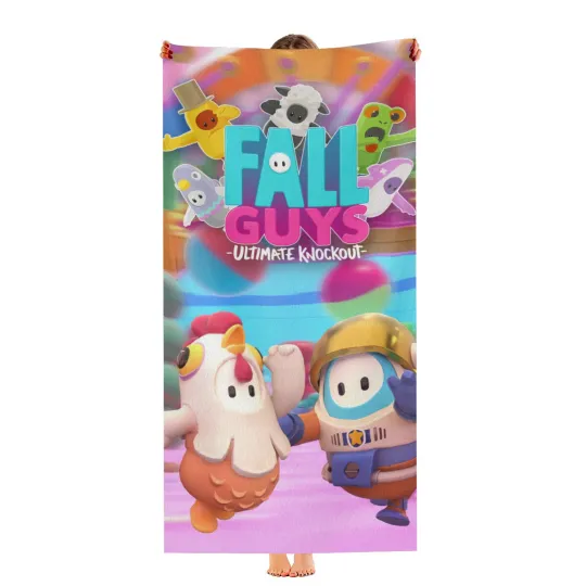 Fall Guys Beach Towel Quick Drying Microfiber Lightweight 30"x60"