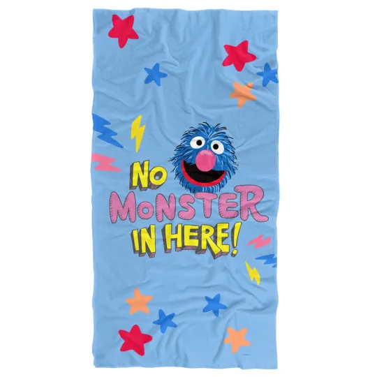 Sesame Street No Monster in Here Officially Licensed Beach Towel 30"x60"