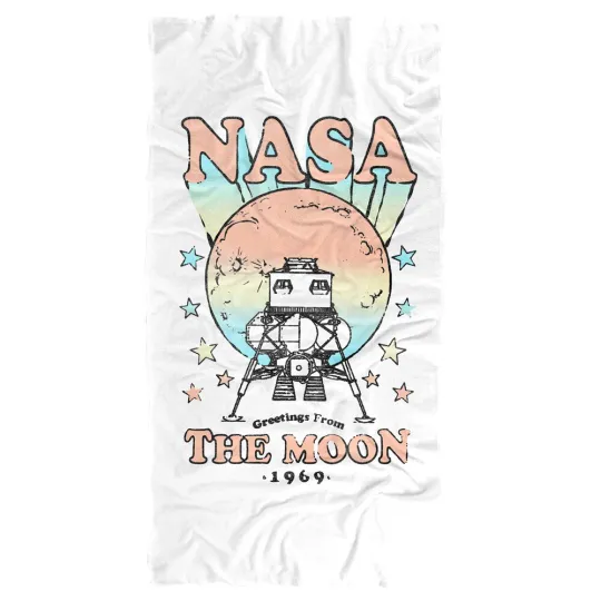 NASA Greetings from The Moon Officially Licensed Beach Towel 30"x60"