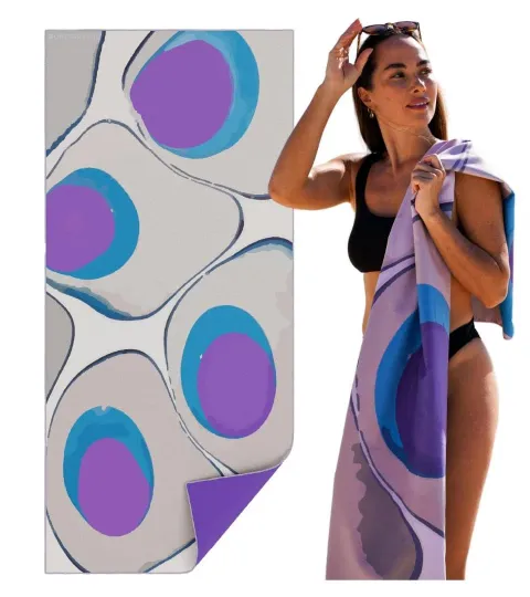 Microfiber Beach Towel Quick Dry Sand Free Lightweight Compact Large Size Per...