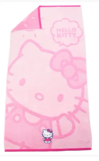 HELLO KITTY  Beach Towel W/ Applique!