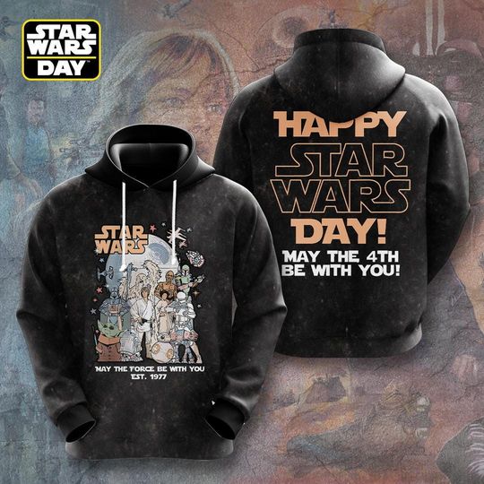 Retro Disney Star Wars May The Force Be With You Est 1977 Shirt, Vintage Star Wars Sweatshirt, Disney Star Wars Hoodie, Disney World