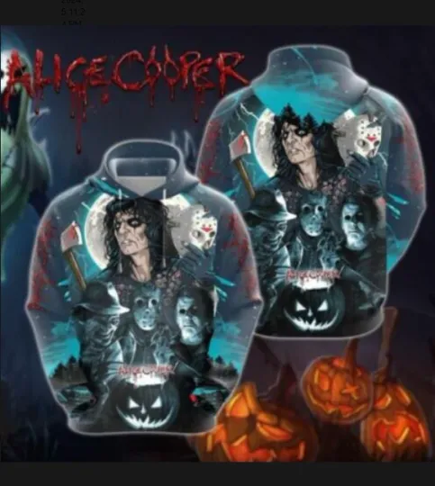 Alice Cooper Hoodie 3D All Over Print Aparel Hoodie 3d - all printed