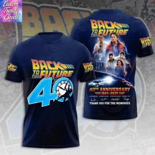 Back To The Future Thank You Signature 3D T-Shirt