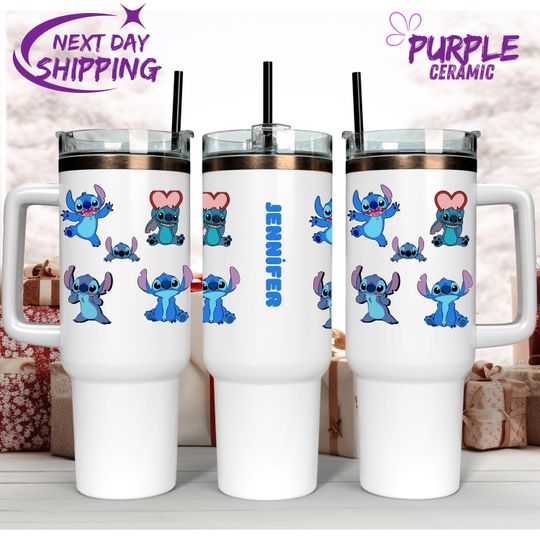Stich Custom Tumbler Cup 40oz,Student Cute Gift Tumbler,Popular Birthday Gift,Stich Custom Tumbler Cup 40oz ,Kids Teens Gift Tumbler