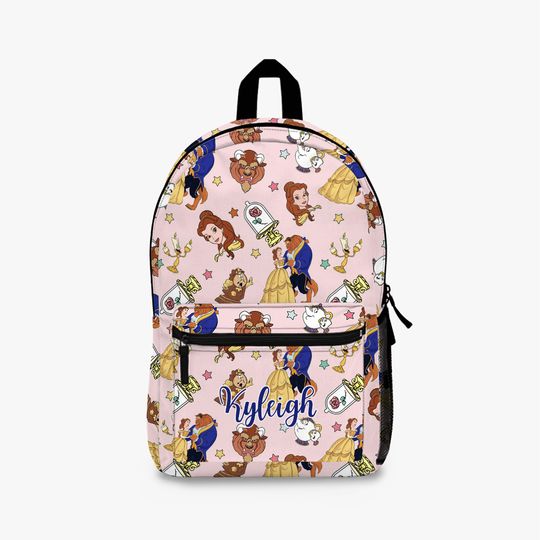Custom Name Beauty and the Beast Backpack, Belle Backpack for kids, unisex, Disney Backpack