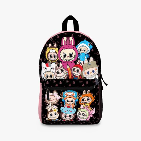 Labubu Pink Backpack - Back to School Bag
