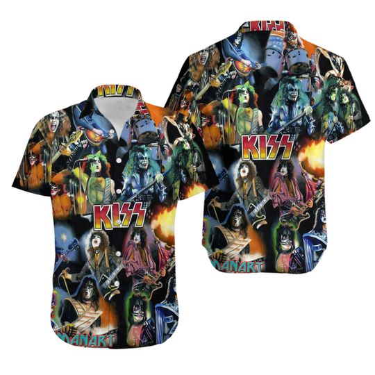 Kiss Band Multi Color Member 2024 Trending Hawaiian Shirt