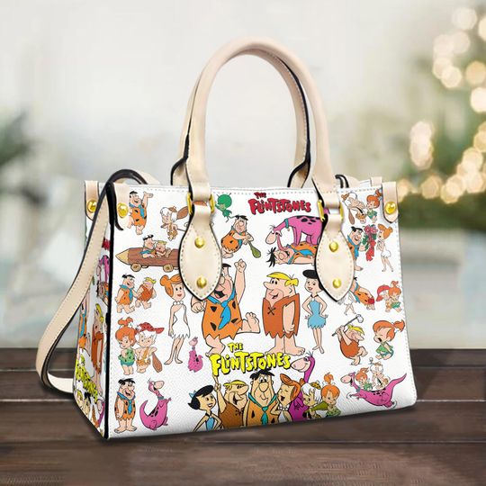 Personalized Fred Flintstone The Flintstones Cartoon Leather Handbag Lovers Gift