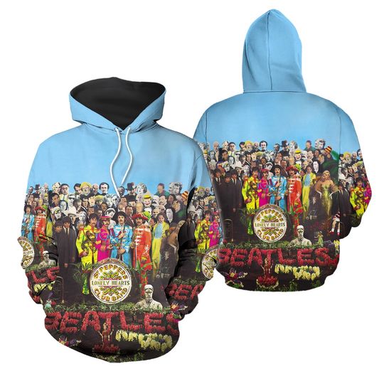 The Beatles Lonely Hearts Club 3D Hoodie Hoodie 3d - all printed, hot 2025