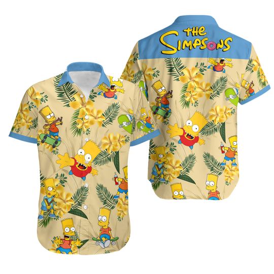 The Simpsons Button Shirt, Bart Simpson Button Down Shirt