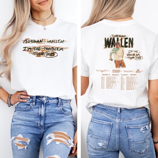 Wallen Two-sided Shirt, Country Music Morgan Shirt, Retro Music Tour Shirt, If I'm The Problem Shirt, 2025 Music Tour Tee
