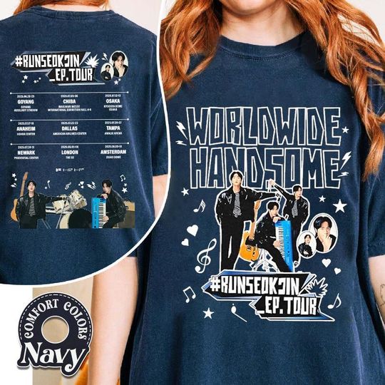 Worldwide Handsome Tour Shirt, Jin BTS Shirt, RunSeokJin Tee, Jin Wordwide Handsome 2025 Tee, Kpop BTS Shirt, Jin Worldwide Tour 2025 Shirt